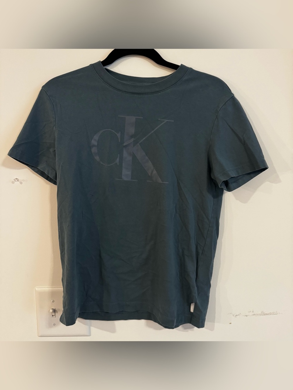 Calvin Klein Teal Green Short Sleeve Logo Tee